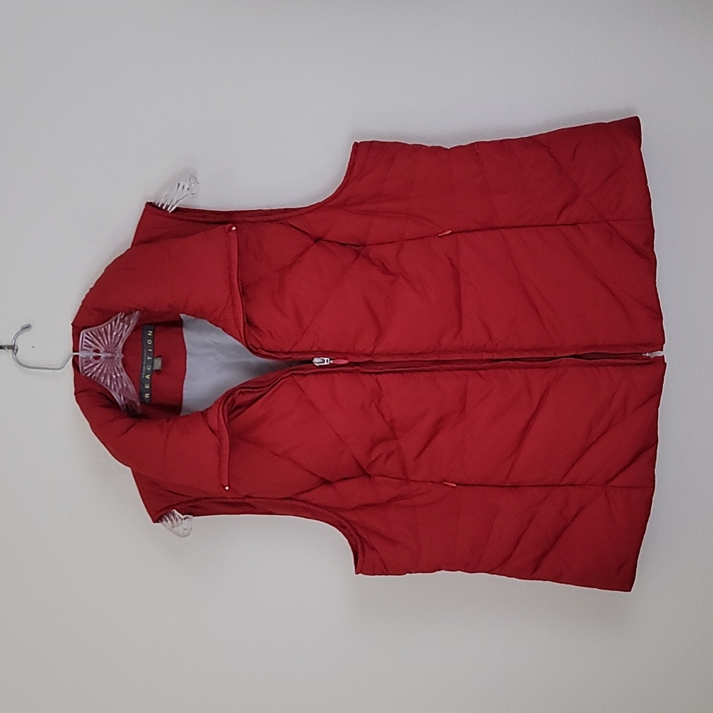 Kenneth Cole Red Down Quilted Puffer Vest XL